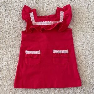 Janie And Jack Baby Ruffle Eyelet Trim Ponte Dress